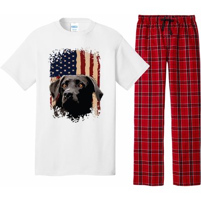 American Black Labrador USA Flag Lab Owner Pajama Set