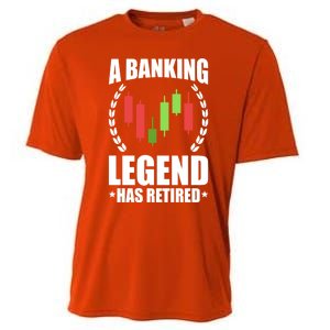 A Banking Legend Has Retired Retiret Banker Gift Cooling Performance Crew T-Shirt