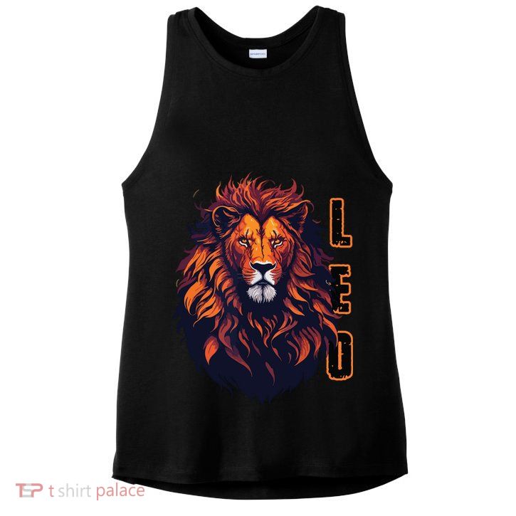 August Birthday Leo Lion Pride Graphic Zodiac Ladies PosiCharge Tri-Blend Wicking Tank