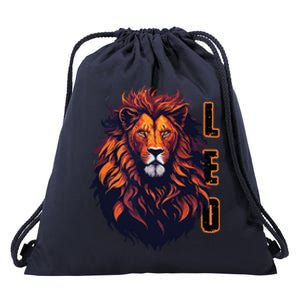 August Birthday Leo Lion Pride Graphic Zodiac Drawstring Bag