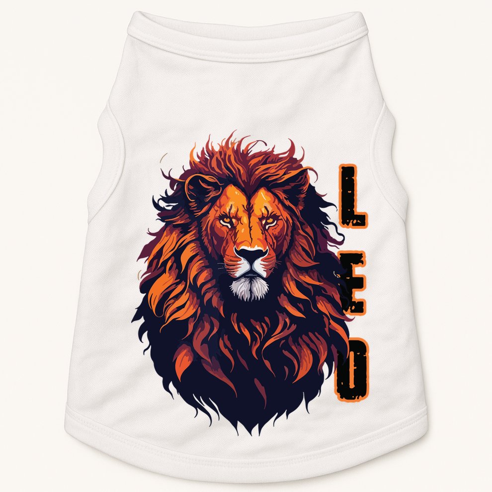 August Birthday Leo Lion Pride Graphic Zodiac Doggie Tank