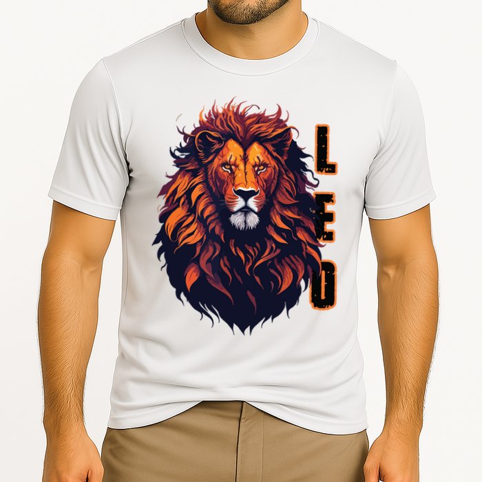August Birthday Leo Lion Pride Graphic Zodiac Cooling Performance Crew T-Shirt