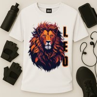 August Birthday Leo Lion Pride Graphic Zodiac Cooling Performance Crew T-Shirt