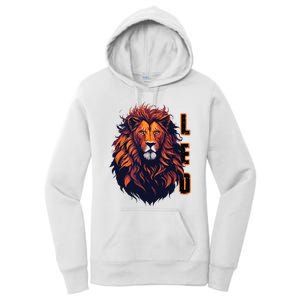 August Birthday Leo Lion Pride Graphic Zodiac Women's Pullover Hoodie