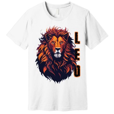 August Birthday Leo Lion Pride Graphic Zodiac Premium T-Shirt