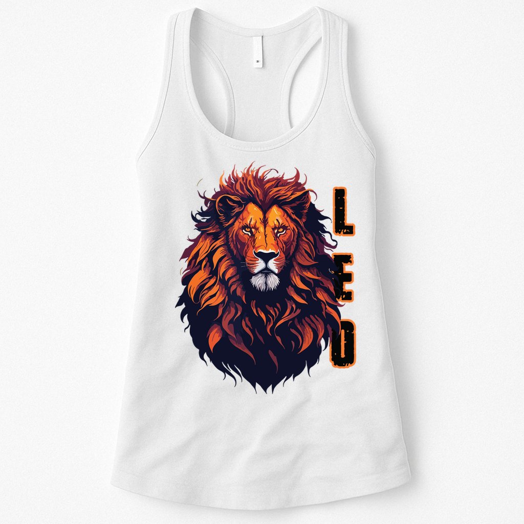 August Birthday Leo Lion Pride Graphic Zodiac Womens Tank Top