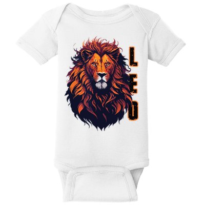 August Birthday Leo Lion Pride Graphic Zodiac Baby Bodysuit