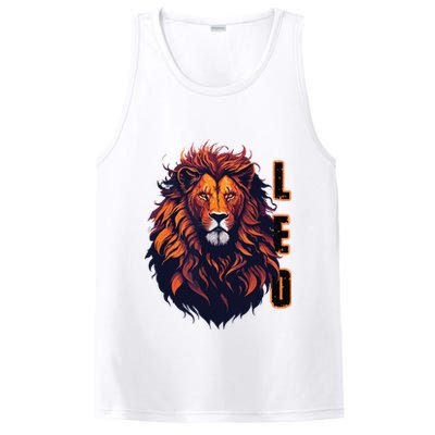 August Birthday Leo Lion Pride Graphic Zodiac PosiCharge Competitor Tank