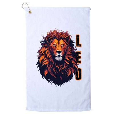 August Birthday Leo Lion Pride Graphic Zodiac Platinum Collection Golf Towel