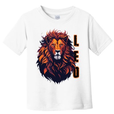 August Birthday Leo Lion Pride Graphic Zodiac Toddler T-Shirt