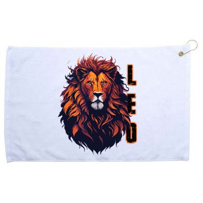 August Birthday Leo Lion Pride Graphic Zodiac Grommeted Golf Towel