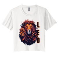 August Birthday Leo Lion Pride Graphic Zodiac Women's Crop Top Tee