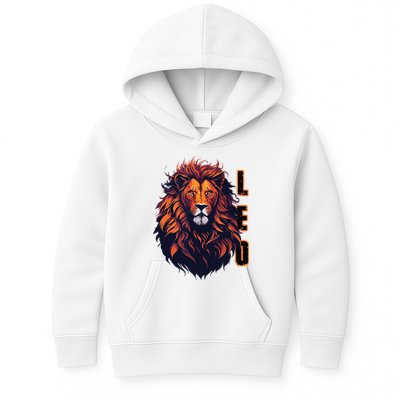 August Birthday Leo Lion Pride Graphic Zodiac Kids Hoodie