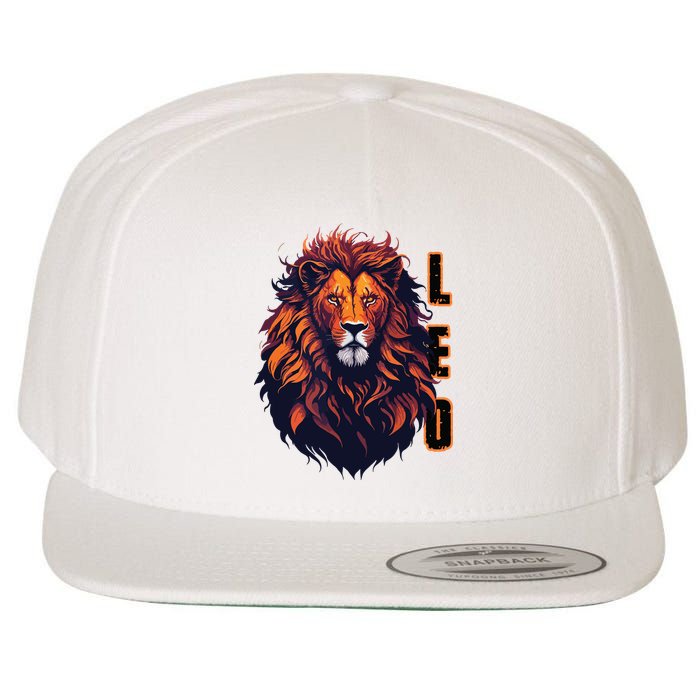 August Birthday Leo Lion Pride Graphic Zodiac Wool Snapback Cap