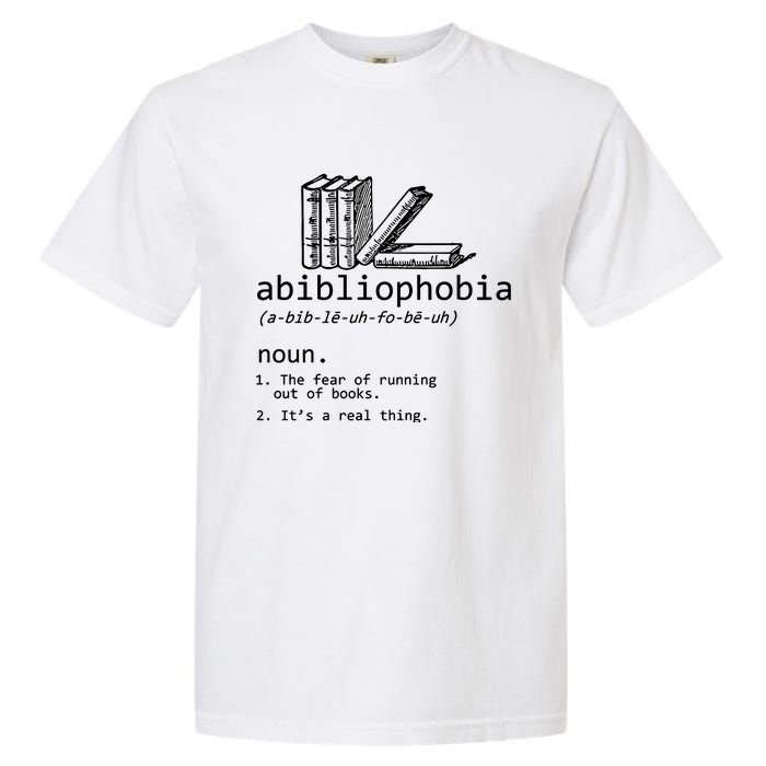 Abibliophobia Book Lover Vintage Reader Bookworm Bibliophile Garment-Dyed Heavyweight T-Shirt