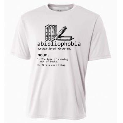 Abibliophobia Book Lover Vintage Reader Bookworm Bibliophile Cooling Performance Crew T-Shirt