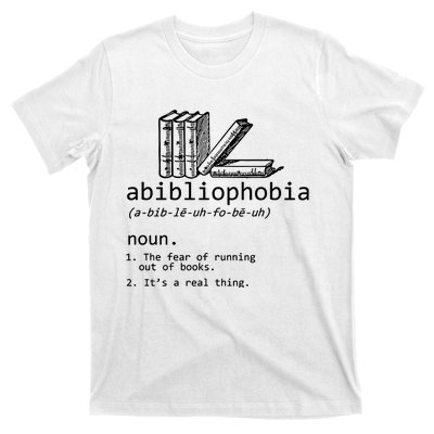 Abibliophobia Book Lover Vintage Reader Bookworm Bibliophile T-Shirt