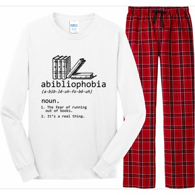 Abibliophobia Book Lover Vintage Reader Bookworm Bibliophile Long Sleeve Pajama Set