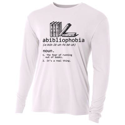 Abibliophobia Book Lover Vintage Reader Bookworm Bibliophile Cooling Performance Long Sleeve Crew