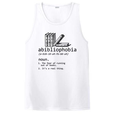 Abibliophobia Book Lover Vintage Reader Bookworm Bibliophile PosiCharge Competitor Tank