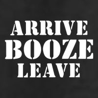 Arrive Booze Leave 7 Panel Mesh Trucker Snapback Hat