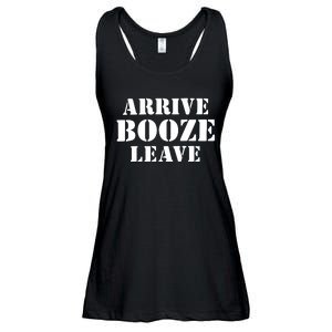 Arrive Booze Leave Ladies Essential Flowy Tank