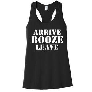 Arrive Booze Leave Women's Racerback Tank