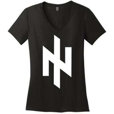 Azov Battalion Logo Ukraine Special Ops Azov Regiment Women's V-Neck T-Shirt