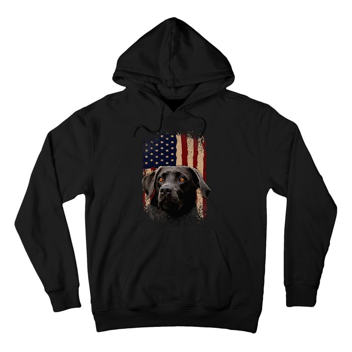 American Black Labrador USA Flag Lab Owner Hoodie