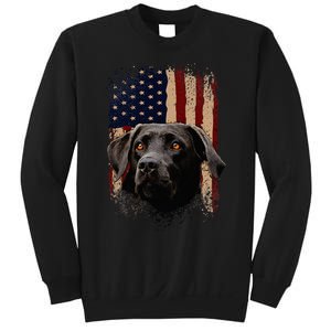 American Black Labrador USA Flag Lab Owner Sweatshirt