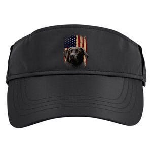 American Black Labrador USA Flag Lab Owner Adult Drive Performance Visor