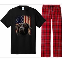 American Black Labrador USA Flag Lab Owner Pajama Set