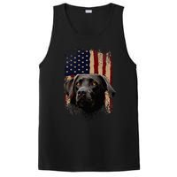 American Black Labrador USA Flag Lab Owner PosiCharge Competitor Tank