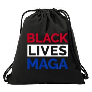 America Black Lives Trump Maga Drawstring Bag