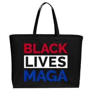 America Black Lives Trump Maga Cotton Canvas Jumbo Tote