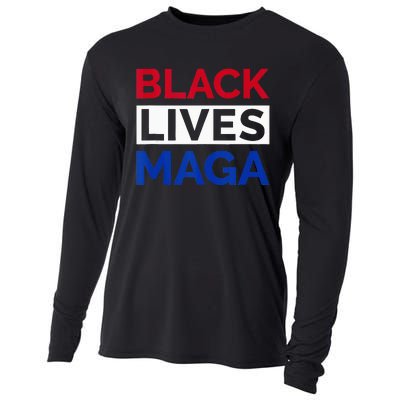 America Black Lives Maga Cooling Performance Long Sleeve Crew