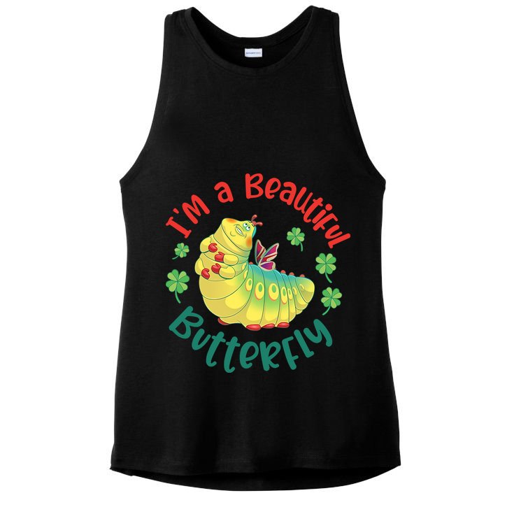 A Bug Life I'm A Beautiful Butterfly Funny Cute Gift Trending Ladies PosiCharge Tri-Blend Wicking Tank