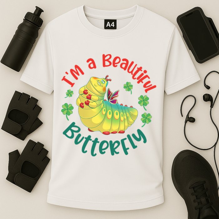 A Bug Life I'm A Beautiful Butterfly Funny Cute Gift Trending Cooling Performance Crew T-Shirt