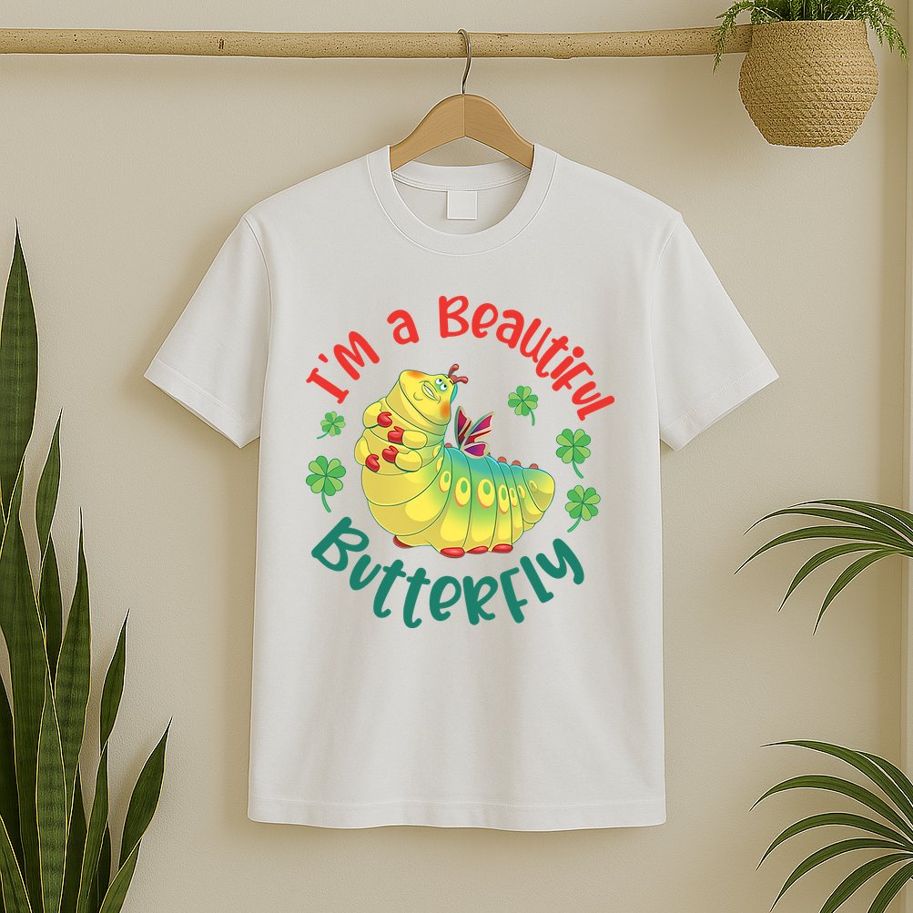 A Bug Life I'm A Beautiful Butterfly Funny Cute Gift Trending T-Shirt