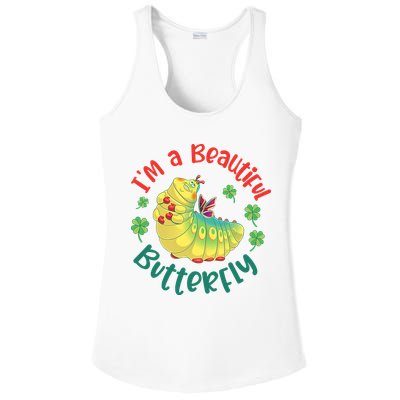 A Bug Life I'm A Beautiful Butterfly Funny Cute Gift Trending Ladies PosiCharge Competitor Racerback Tank