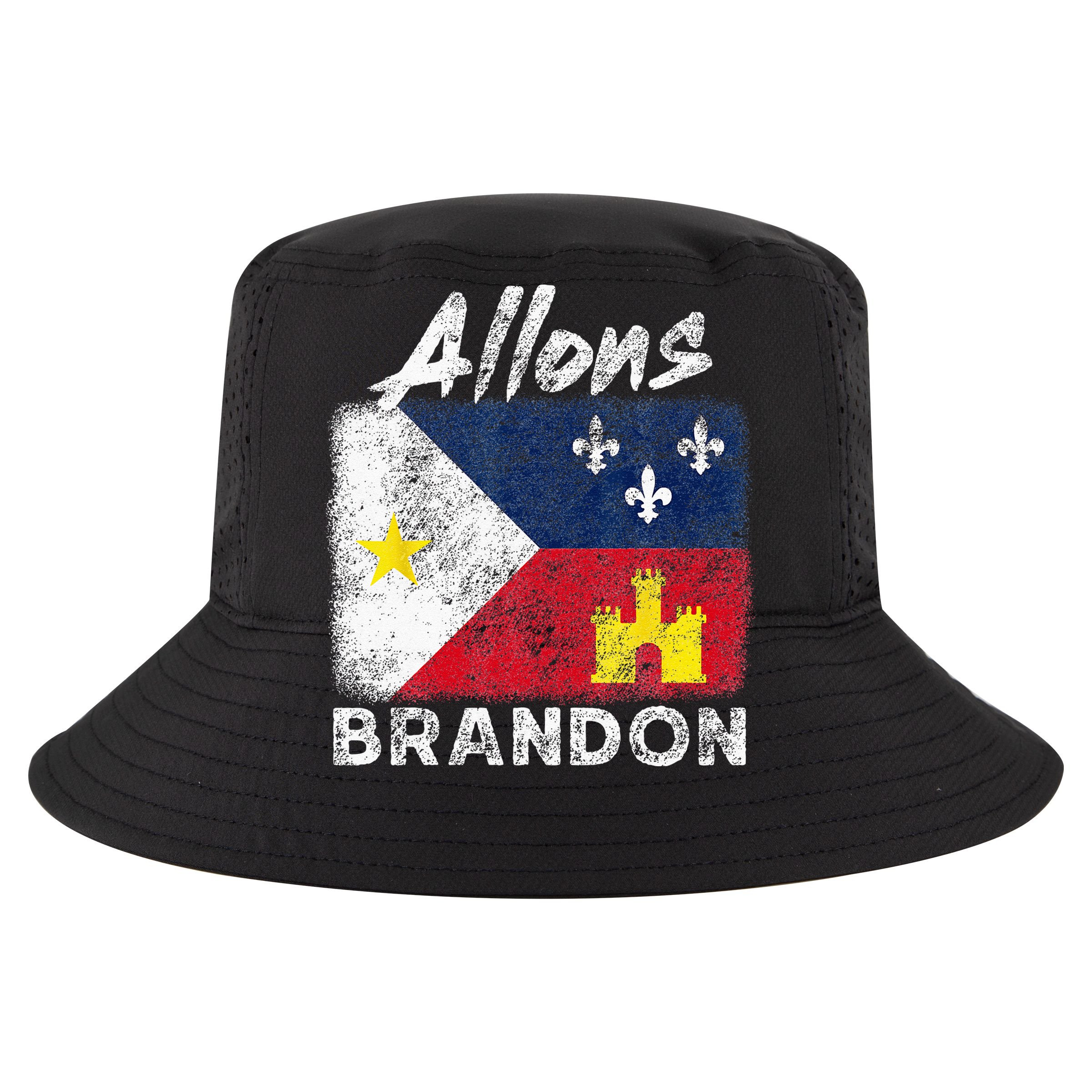 Allons Brandon Louisiana Acadiana Flag Distressed Effect Tall T-Shirt