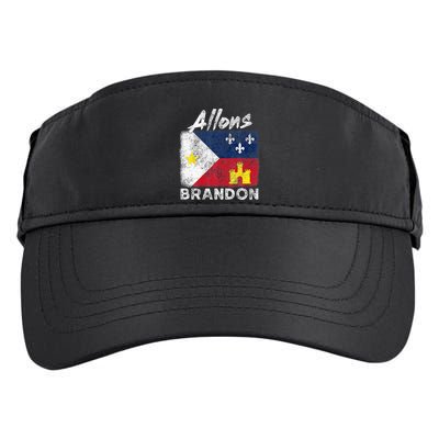 Allons Brandon Louisiana Acadiana Flag Distressed Effect Adult Drive Performance Visor