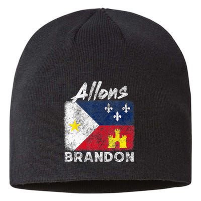 Allons Brandon Louisiana Acadiana Flag Distressed Effect Sustainable Beanie