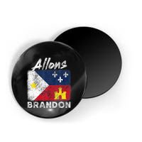 Allons Brandon Louisiana Acadiana Flag Distressed Effect Magnet