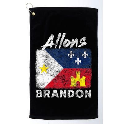 Allons Brandon Louisiana Acadiana Flag Distressed Effect Golf Towel