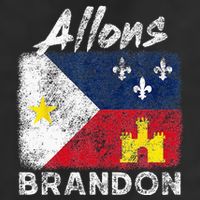 Allons Brandon Louisiana Acadiana Flag Distressed Effect Golf Towel