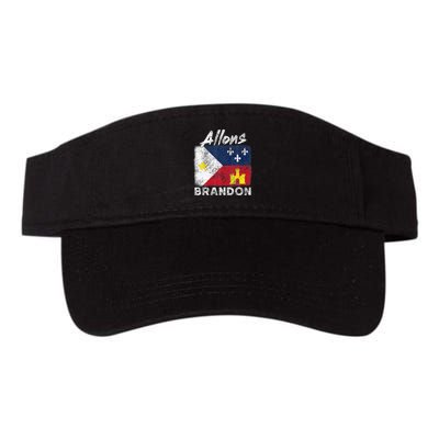 Allons Brandon Louisiana Acadiana Flag Distressed Effect Visor