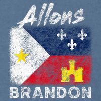 Allons Brandon Louisiana Acadiana Flag Distressed Effect Garment-Dyed Sweatshirt