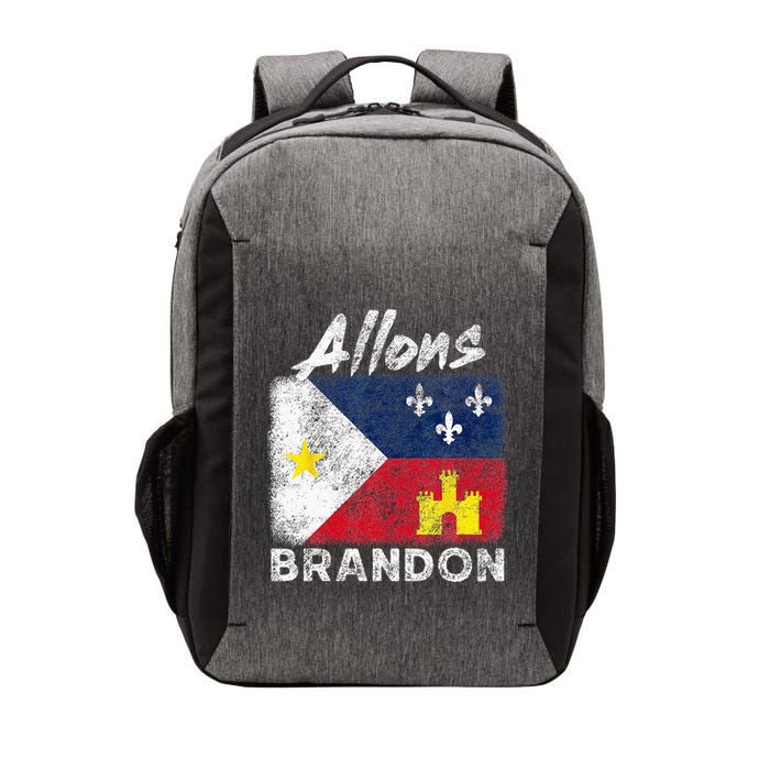 Allons Brandon Louisiana Acadiana Flag Distressed Effect Vector Backpack