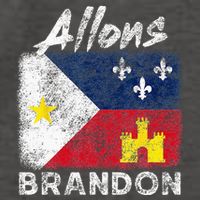 Allons Brandon Louisiana Acadiana Flag Distressed Effect Vector Backpack